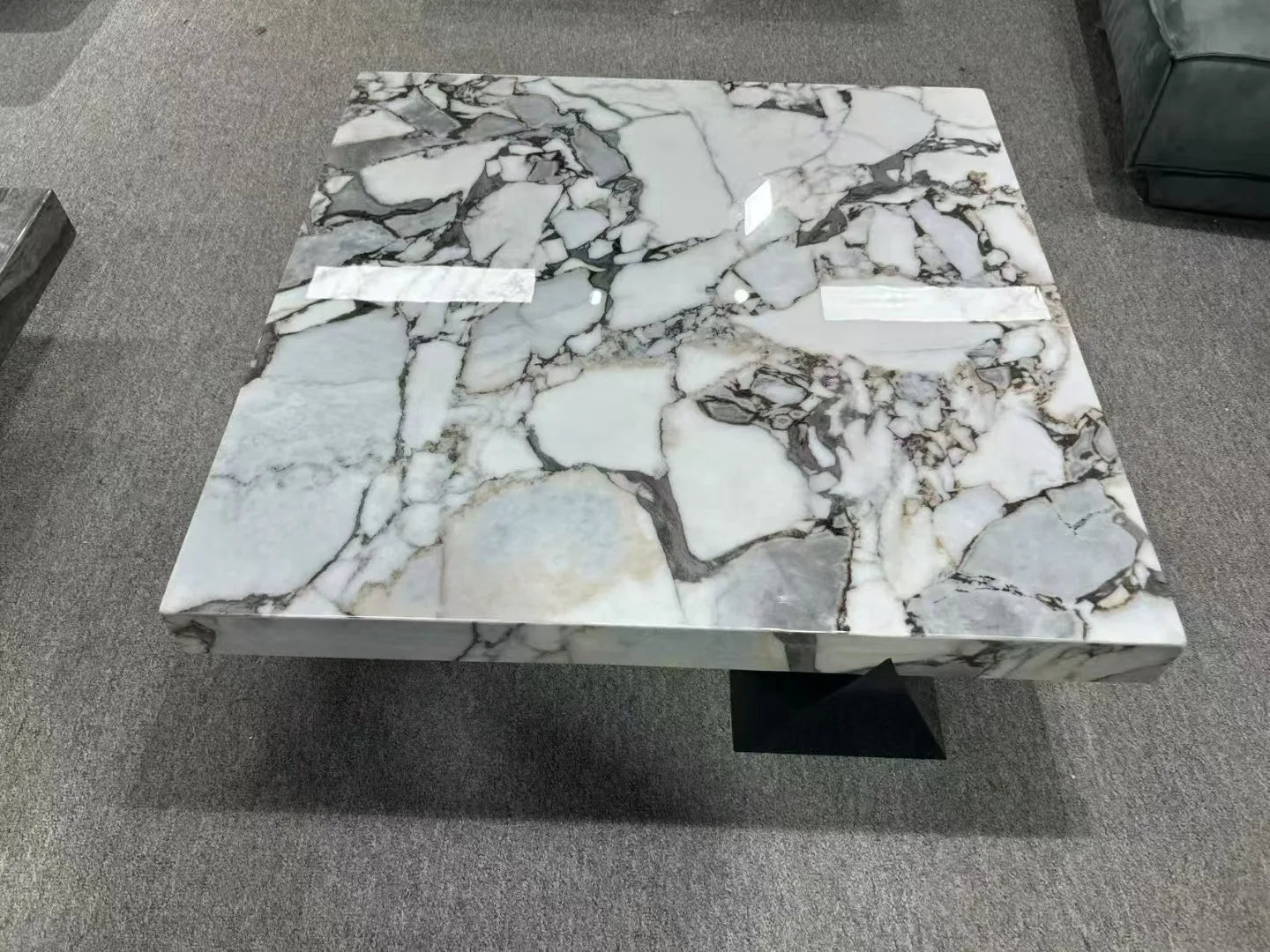 HLZ Modern Minimalist Marble Coffee Table Light Luxury Large and Small Apartment Home Living Room Square Flat Coffee Table