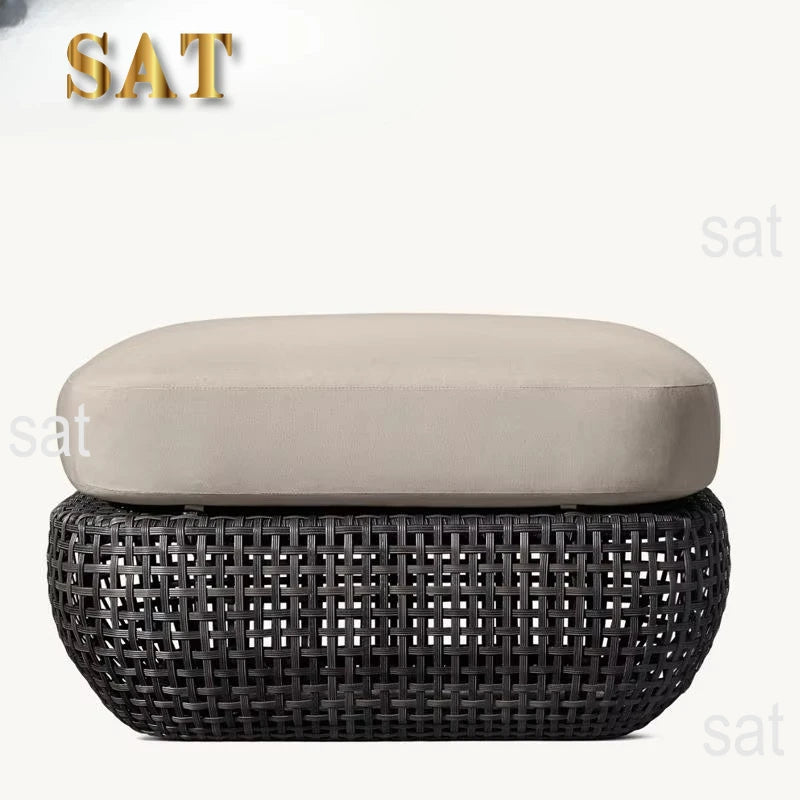 -Modern All-Weather Wicker Garden Furniture Set Aluminum Frame Patio Sofas for Hotel Leisure Use