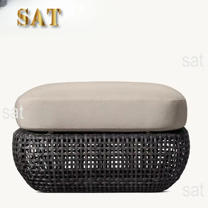 -Modern All-Weather Wicker Garden Furniture Set Aluminum Frame Patio Sofas for Hotel Leisure Use