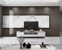 beibehang papel de parede Customized Nordic retro plant leaves, modern minimalist geometry, TV background wallpaper