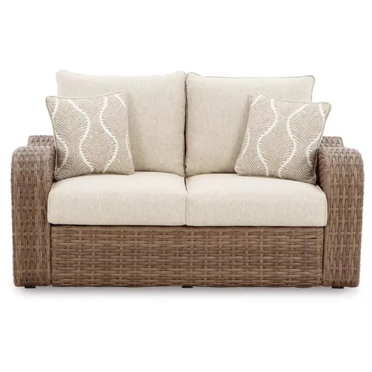 Nordic outdoor villa courtyard leisure sofa simple design milk tea shop cafe outdoor rattan combination furniture