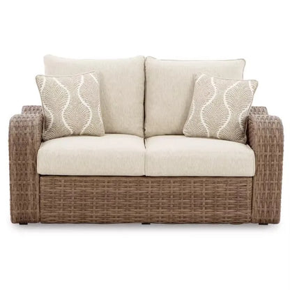 Nordic outdoor villa courtyard leisure sofa simple design milk tea shop cafe outdoor rattan combination furniture