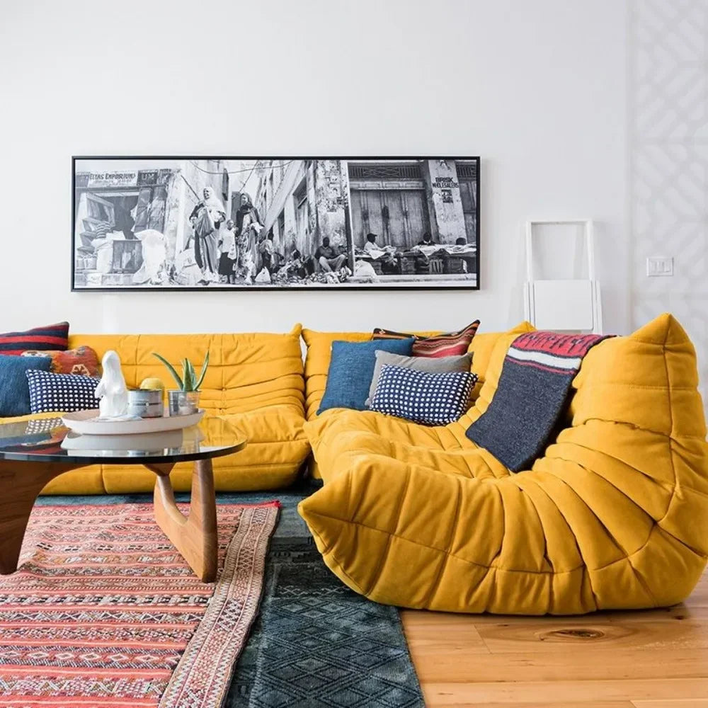 Single sofa living room bedroom lazy fabric leather leisure chair small apartment cream wind