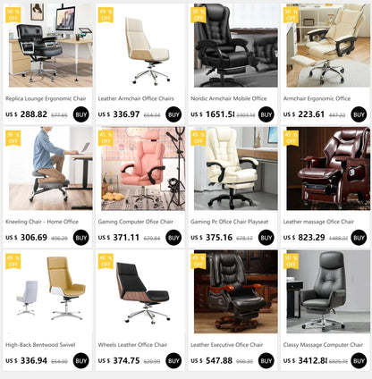 Executive Chair Leather Ergonomic Gamer Furniture Home Individual Armchair Saddle Transparent Anime Dresser Work Cheap Low Desk