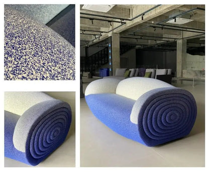 Special-shaped Nordic gradual change color sofa leisure creative simple special-shaped sofa living room lobby leisure