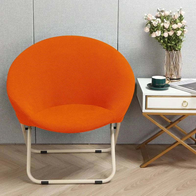 Comfortable Folding Chair Cover Cozy Moon Chair Relaxing Sun Chair Protector Stretchy Soft Cushion Portable Padded Seat Cover