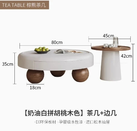 Ornaments Wood Coffee Table Luxury Mechanism Premium Oval Coffee Tables Modern Nordic Mesas De Centro Para Sala Home Furniture