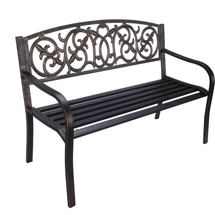 New Trend Backyard Modern Outdoor Bench Outdoor Garden Iron Bench
