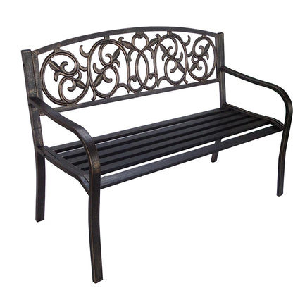 New Trend Backyard Modern Outdoor Bench Outdoor Garden Iron Bench