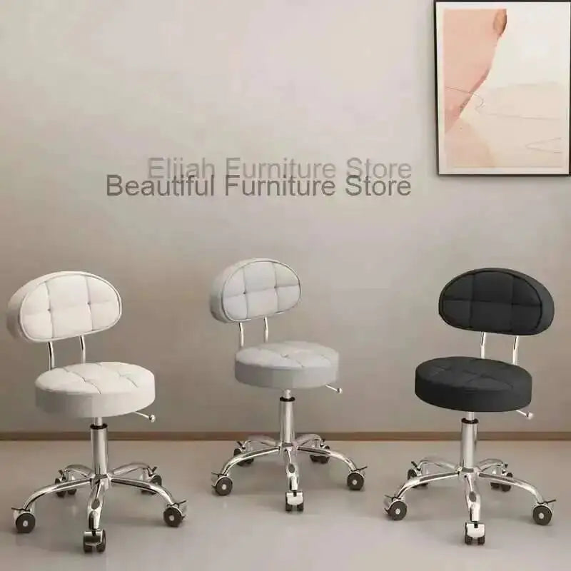 Big work stool hair cutting chair rotating lifting round stool pulley hair salon special beauty stool