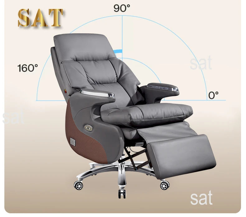 /Modern Office Chair Electric Massage Luxury Ergonomic Executive Footrest Boss Chair Comfortable Sillas De Oficina Furniture