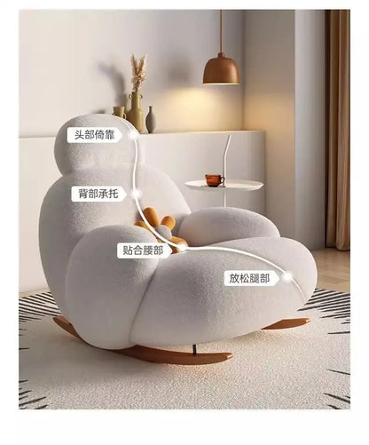 Rocking chair household balcony recliner leisure chair living room sofa chair Internet celebrity single sofa Lazy