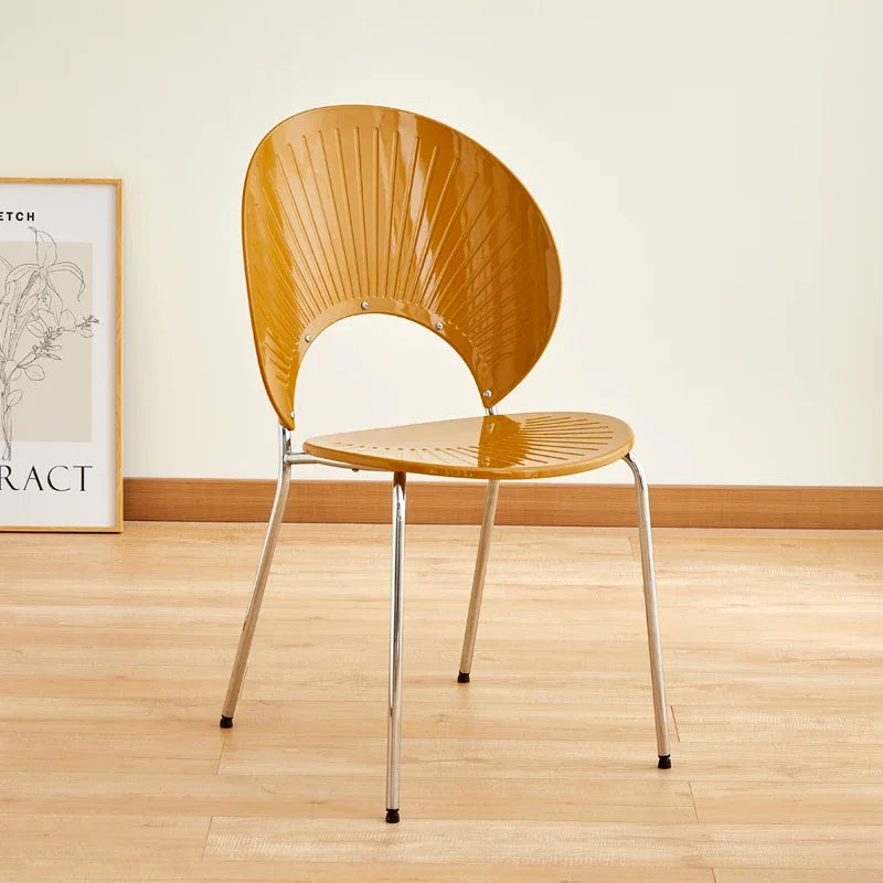 Nordic Dining Chair,home Leisure Transparent Dining Table Chair,minimalist Homestay Chair,hotel Shell Chairs, Sun Backed Chairs