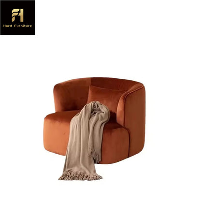 Modern Nordic Single Person Leisure Lazy Sofa Light Luxury Fabric Armrest Accent Chair for Home Furniture for Living Room
