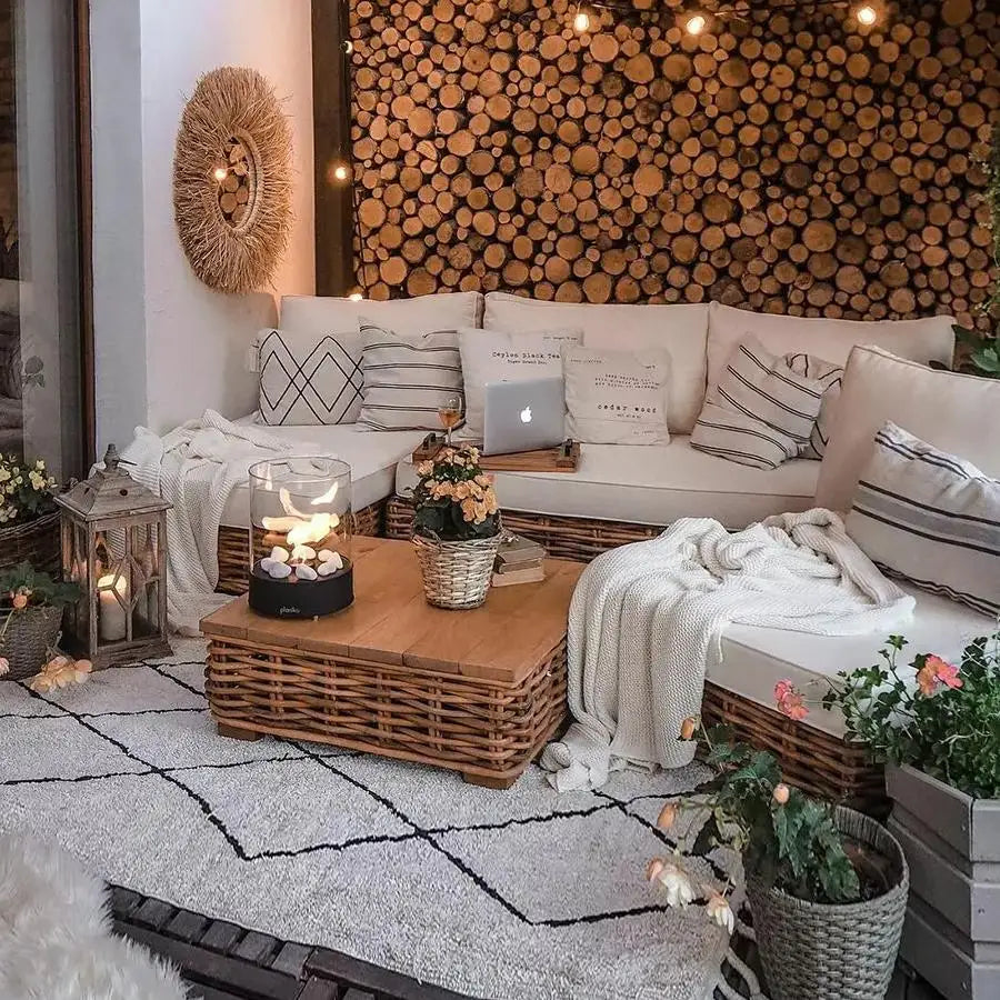 Outdoor sofa courtyard South East Asia wind B & B terrace Sun room Garden balcony Leisure area Sofa rattan furniture