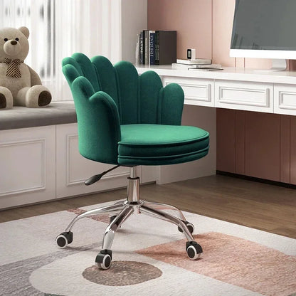 Nordic Fabric Petal Office Chairs For Student Study Desk Chair Creative Lift Backrest Computer Chair Home Bedroom Gaming Chairs