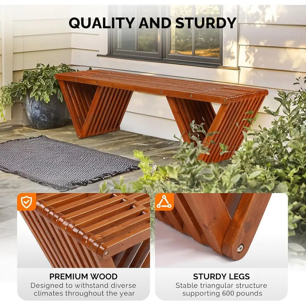 Banc de patio tout temps 63 pour véranda, cour, parc et jardin, capacité de 600 lb
