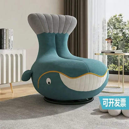 New network red rotating sofa chair animal whale lounge chair shark small apartment balcony lazy sofa