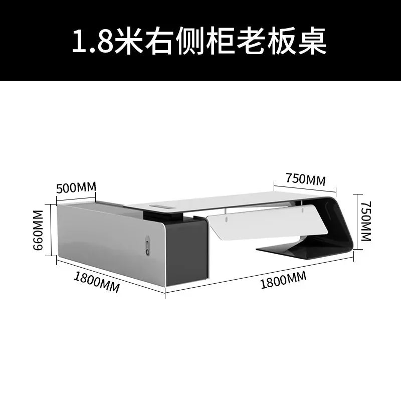 Luxury Long Office Desk Modern Design Storage Multifunctional Office Desk Display Minimalist Mesas Escritorio Trendy Furniture