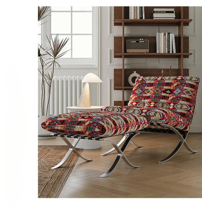 Stainless Steel Relaxing Chair Sturdy and Durable Single-person Sofa Chair Modern Leisure Chair Luxury Living Room Furniture