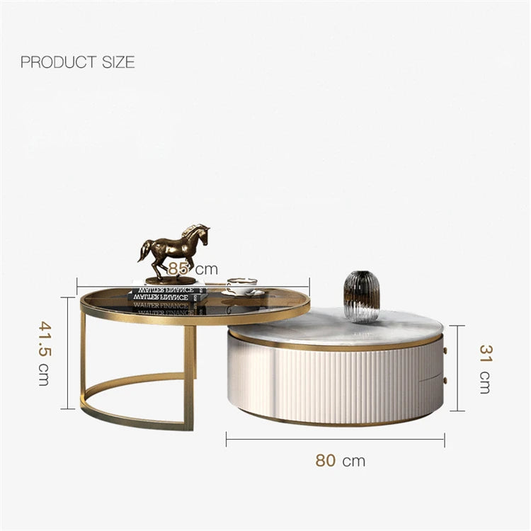 Modern Marble Coffee Tables For Simple Small Apartment Living Room Furniture Sofa Side Household Storage Cabinet End Table Set