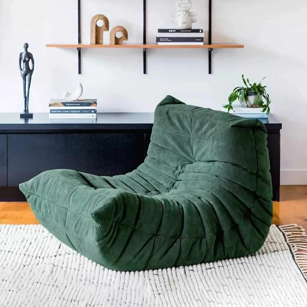 Lazy Floor Couch Caterpillar Sofa Chair Soft Living Room Sofa Recliner Bedroom Balcony Leisure Single Sofa Fireside Chair