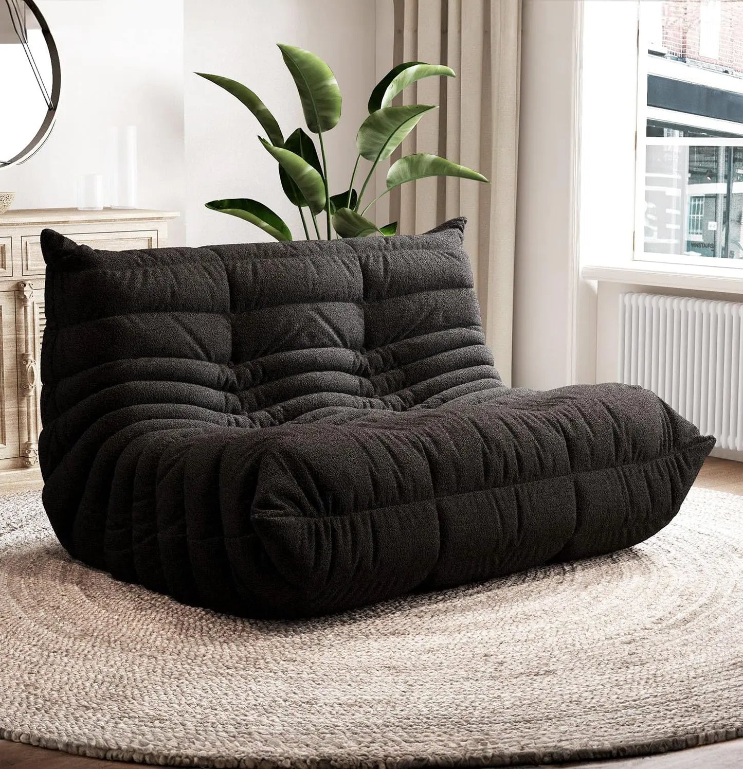 Bean Bag Chairs for Adults, Giant Bean Bag Chair Sofa with Memory Foam, Comfy Beanbag Loveseat Lazy Sofa for Living, Customized