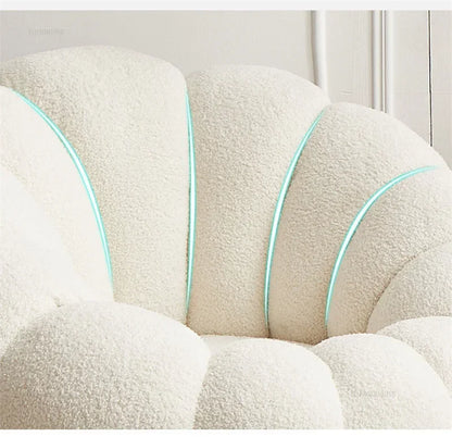 Modern Living Room Sofa Lambswool Pumpkin Sofa Chair Creative Home Balcony Swivel Lounge Chair Fitting Room Bedroom Single Sofas