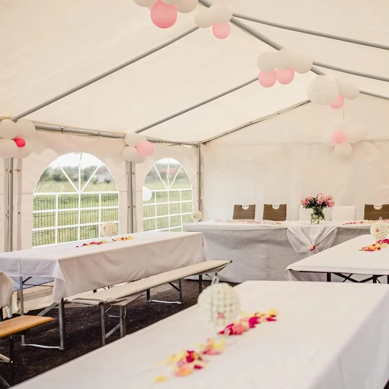 Heavy Duty Outdoor Event Wedding Party Tent with Removable Sidewalls for Parties, Weddings, BBQ, Temporary Shelter