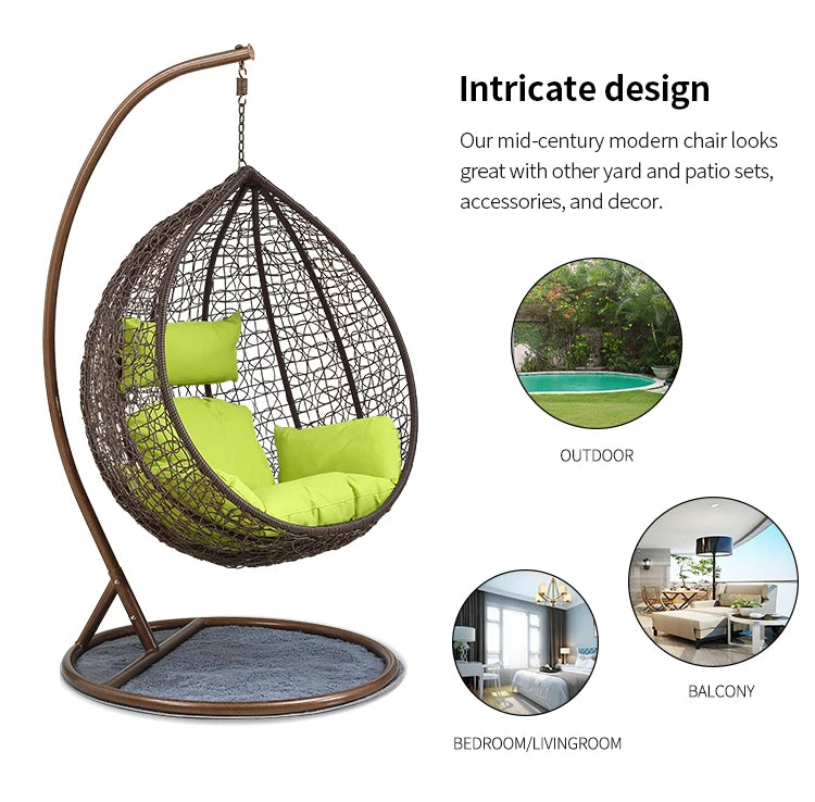 New Style Patio Swings Indoor Hanging Swing Chair Outdoor Furniture Bedroom Garden Nest Egg Chair Customized