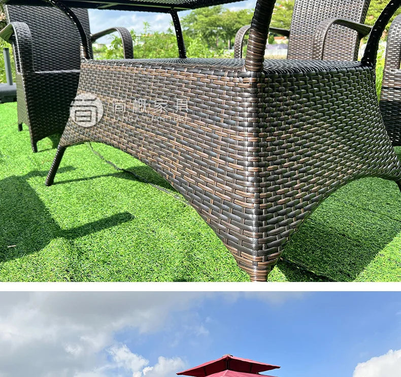 Outdoor leisure simple courtyard B & B restaurant coffee milk tea shop rattan chair