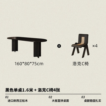 HTT oval dining table and chairs retro living room modern light luxury dining room rock slab home accessories