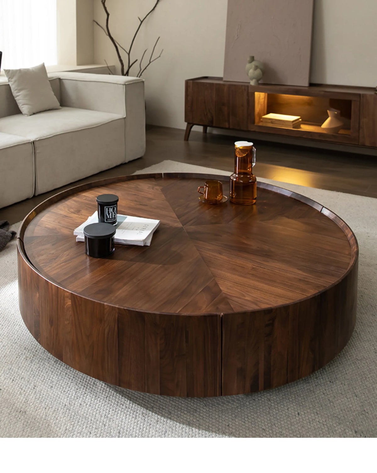 Nordic Solid Wood Coffee Table Modern Simple Originality Round Coffee Table Sofa Side Living Room Home Furniture Salontafel FYCT