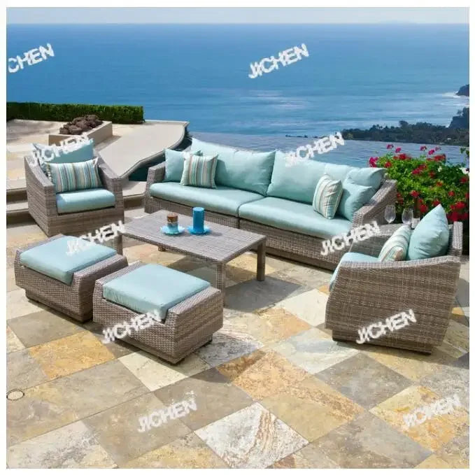 JCX Leisure Outdoor Rattan Furniture Modern Sofa Set