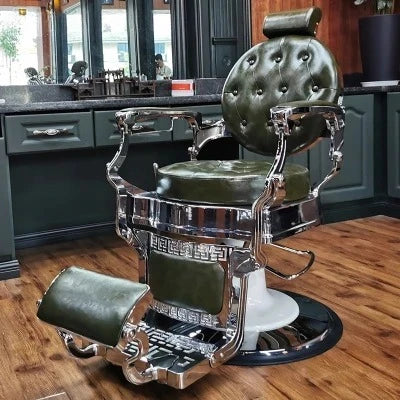 Retro Stylish King Beauty Hairdressing Armrest Hair Styling Classic Hydraulic Furniture Salon Barber Chair
