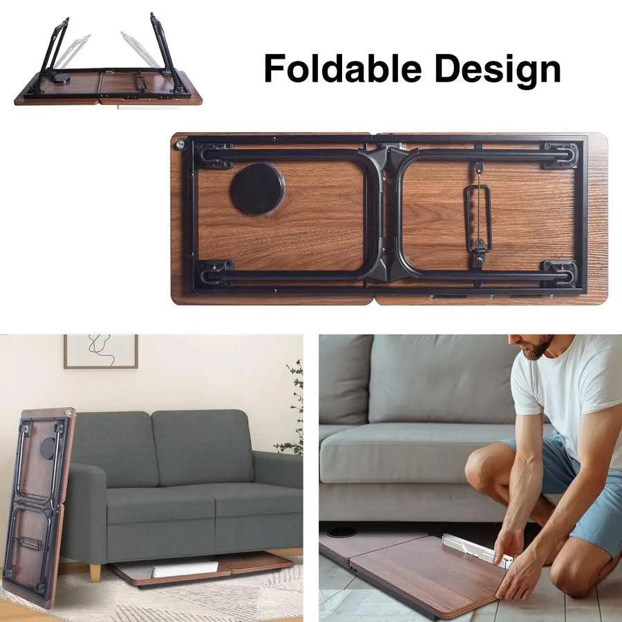 Adjustable Foldable Laptop Desk Portable Ergonomic Stand for Bed Sofa Notebook