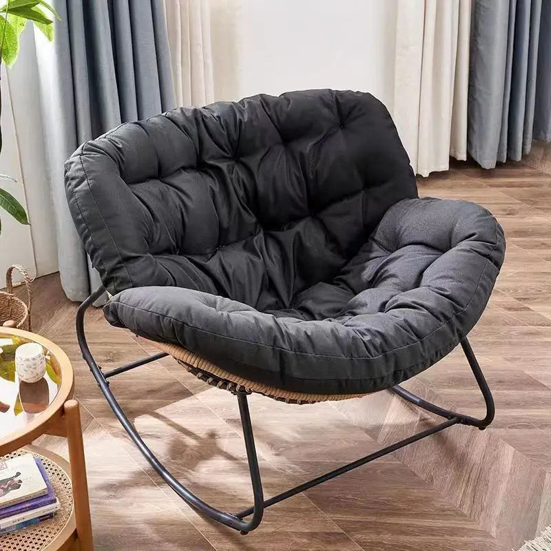 Outdoor Rocking Chair Adult Lazy Sofa Bird Nest Shaped Living Room Balcony Nap Small Apartment Rattan Woven Adul Rocking Chair