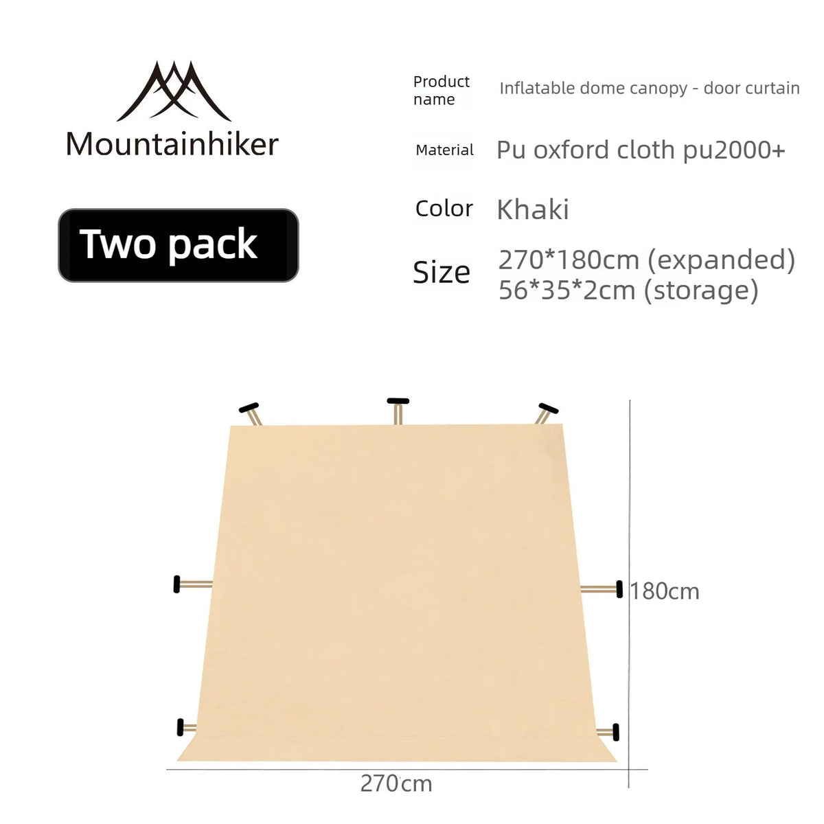 MOUNDAINHIKERInflatable Dome Outdoor Camping Waterproof Portable Tent Multiple People Large Capacity Park Sunscreen and Sunshade
