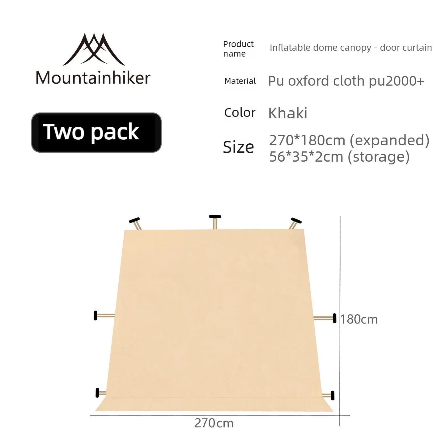MOUNDAINHIKERInflatable Dome Outdoor Camping Waterproof Portable Tent Multiple People Large Capacity Park Sunscreen and Sunshade