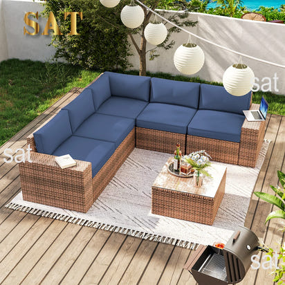 #Patio Furniture Sets Luxurious Outdoor Sofa Set Furniture All Weather Garden Rattan Furniture Wicker Outdoor Rattan Sofa