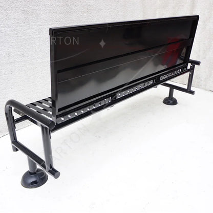 Public Outdoor Furniture Outdoor Bench Stainless Steel Bench Metal Resting Bench