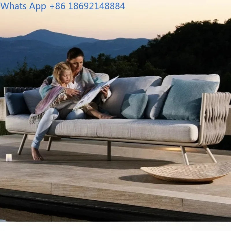 Outdoor Sofa Courtyard Outdoor Garden Terrace Balcony casual Sofa Rattan Woven Rattan Chair Furniture Combination