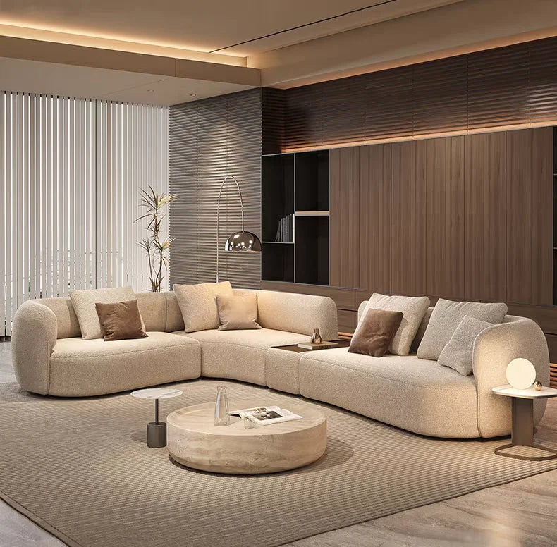 P32 Minimalist sofa large apartment living room special-shaped corner fabric, modular combination sofa