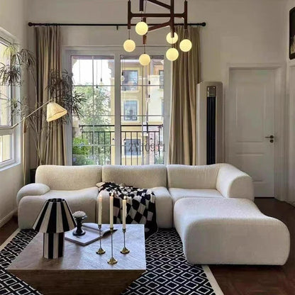 Cute, comfortable and high-quality living room cashmere compression sofa set furniture