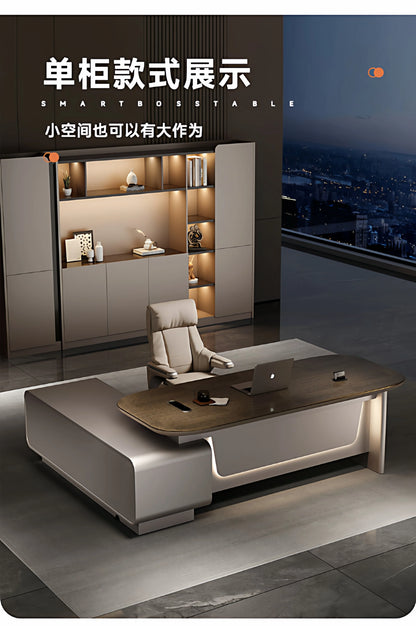 Light luxury boss Advanced minimalist modern CEO and Chairman's office table office furniture Computer desk Room desks