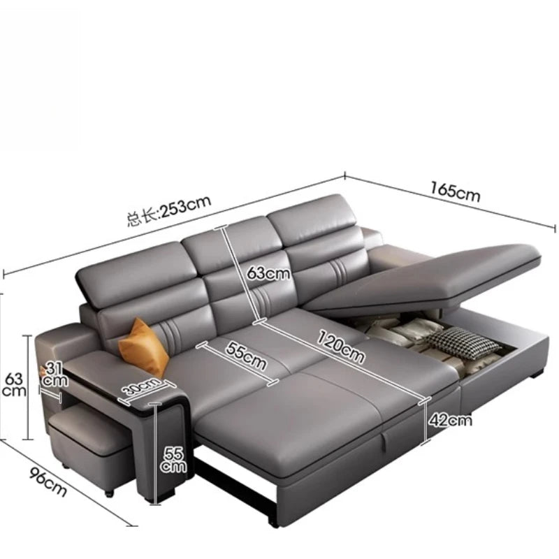 Longer Queen Living Room Sofas European Luxury Floor Folding Living Room Sofas Multifunctional Storage Sofas Camas Furnitures