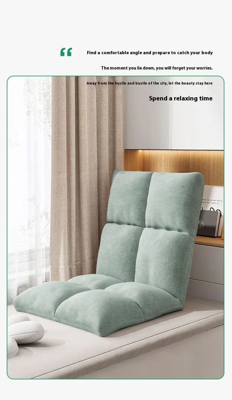 Folding Backrest Chair, Lazy Sofa, Bedroom, Dormitory, Single Seat Cushion, Bed Backrest, Bay Window, Balcony Tatami