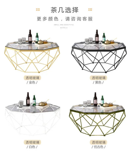 S Nordic Aesthetic Coffee Table Clear Simple Unique Designer Decoration Side Table Standing Lounge Couchtisch Salon Furniture