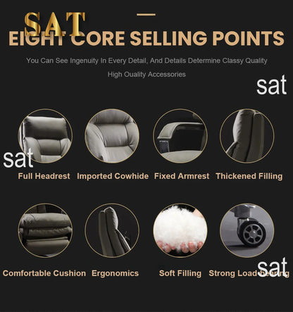 Electric massage boss chair, computer chair, comfortable sitting, office chair, backrest, reclining sofa chair