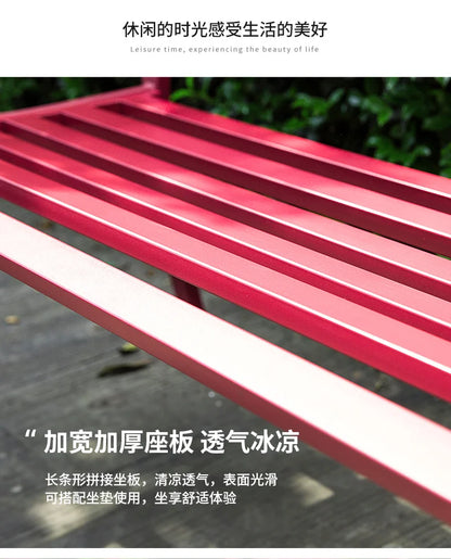 Practical Rustic Waterproof Furniture Cast IronBackrest  Iron Public Leisure Seating Metal Outdoor Garden Patio Park Bench